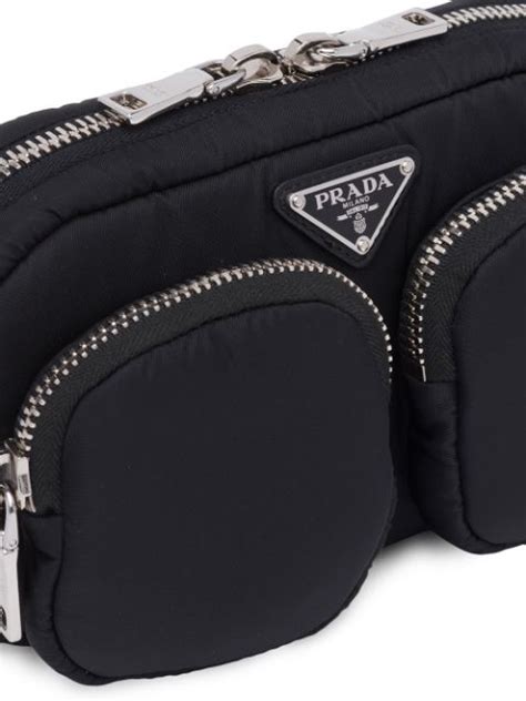 prada logo plaque travel pouch